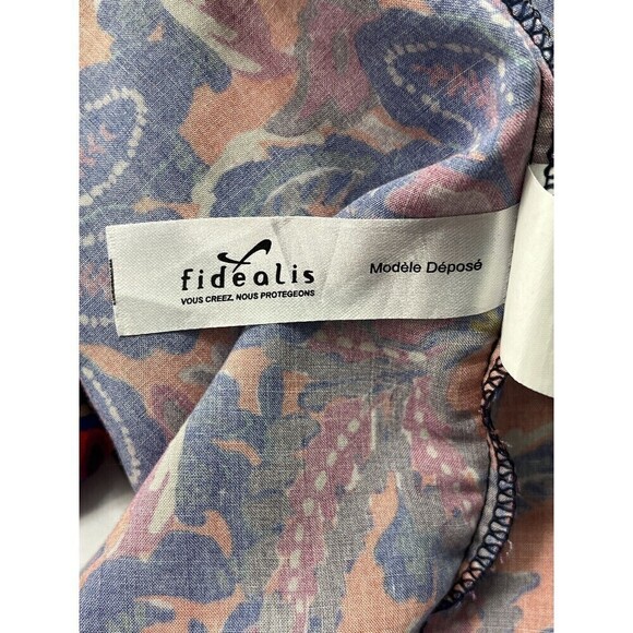 Fidealis Ema Blue Floral Kimono Ylang Made in France Womens OSFM Fairy Grunge - Picture 11 of 11